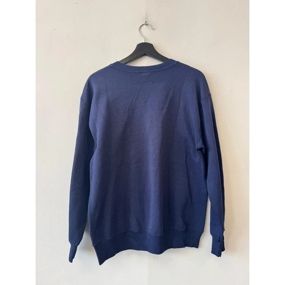 Vintage Russell Athletic Navy Sweatshirt Mens Medium Blue Graphic Military 90s‎ - Picture 4 of 8